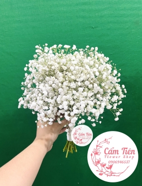 Bó hoa cưới abby trắng tinh khôi - HC013